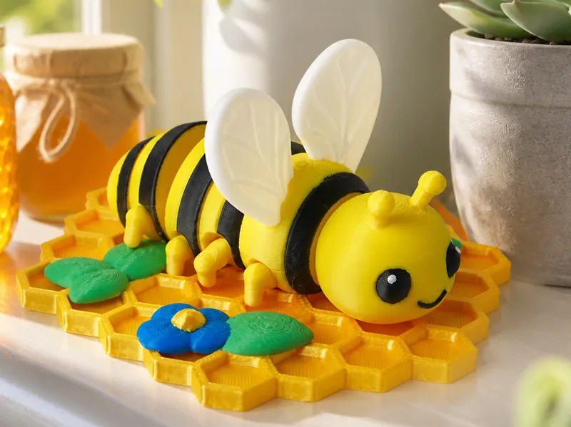 Honeycomb Bee Flexi Toy - Articulated Collectible