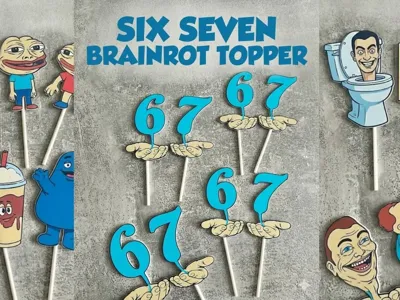 Six Seven Brainrot topper