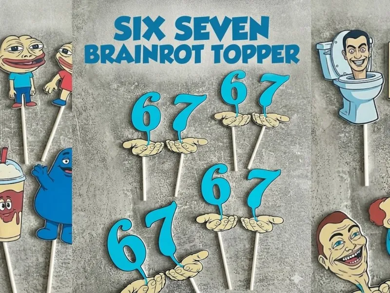 Six Seven Brainrot topper