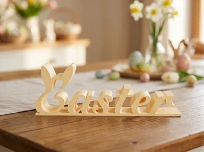 Easter Typography with Bunny Ears