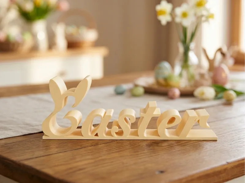 Easter Typography with Bunny Ears
