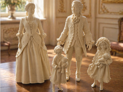 Victorian Family Miniatures Set  – Dollhouse Scale
