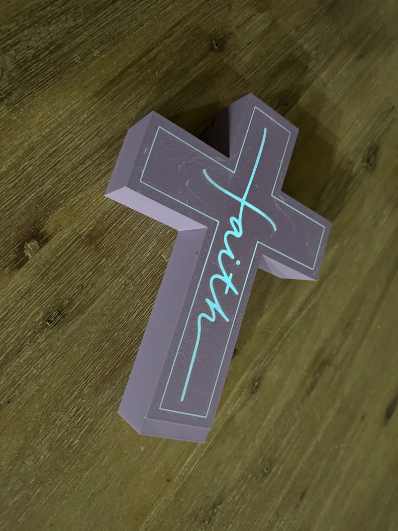 Cross Lightbox/Flower vase