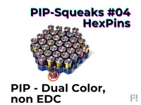 HexPins PIP — Print‑in‑Place, Dual Color, non-EDC