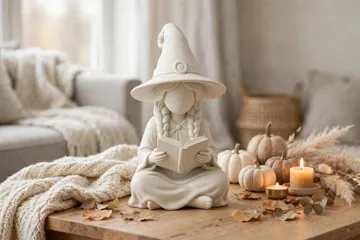 Figura decorativa: Hygge Witch Reading Book Figure — vista de referencia 3