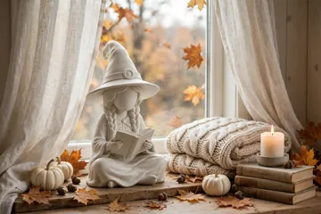 Figura decorativa: Hygge Witch Reading Book Figure — vista de referencia 4