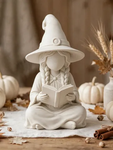 Figura decorativa: Hygge Witch Reading Book Figure — vista de referencia 2
