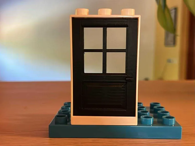 Duplo replacement door with oldschool hinge