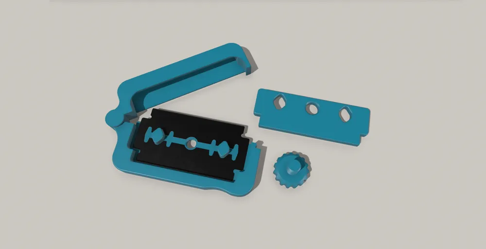 Foldable Razor Blade Holder by Masambi - MakerWorld