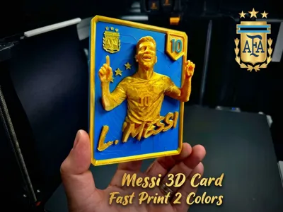 Lionel Messi 3D Player Card World Cup