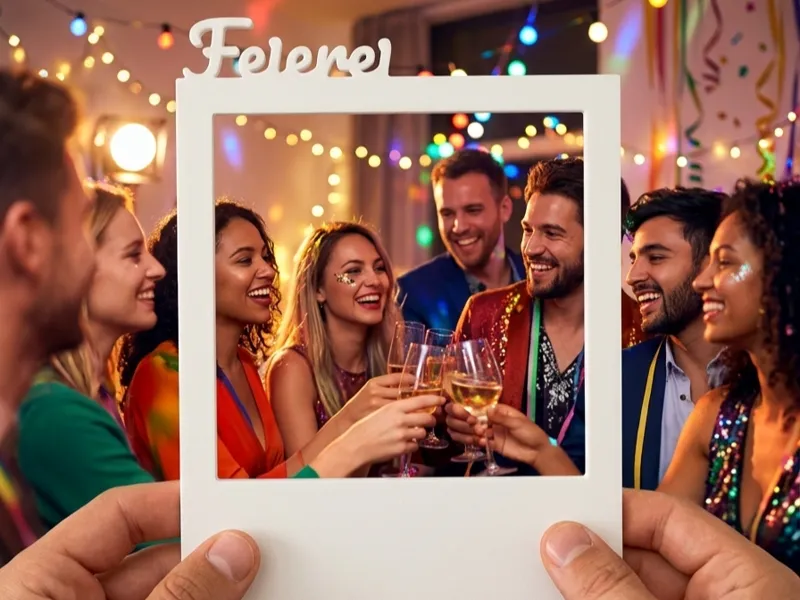 Polaroid-Rahmen „Feierei“ für Shootings