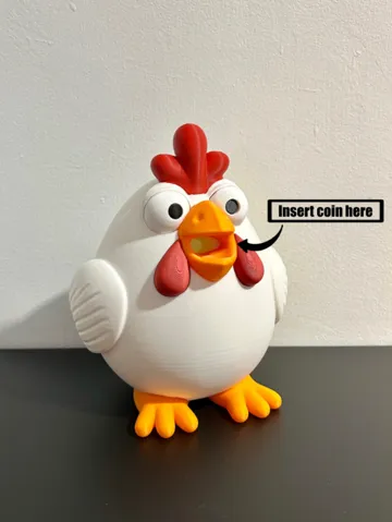 Accesorio para impresora 3D: Chicken Piggy Bank _ NO AMS — vista de referencia 2