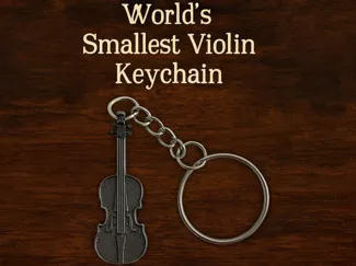 world smallest violin keychain