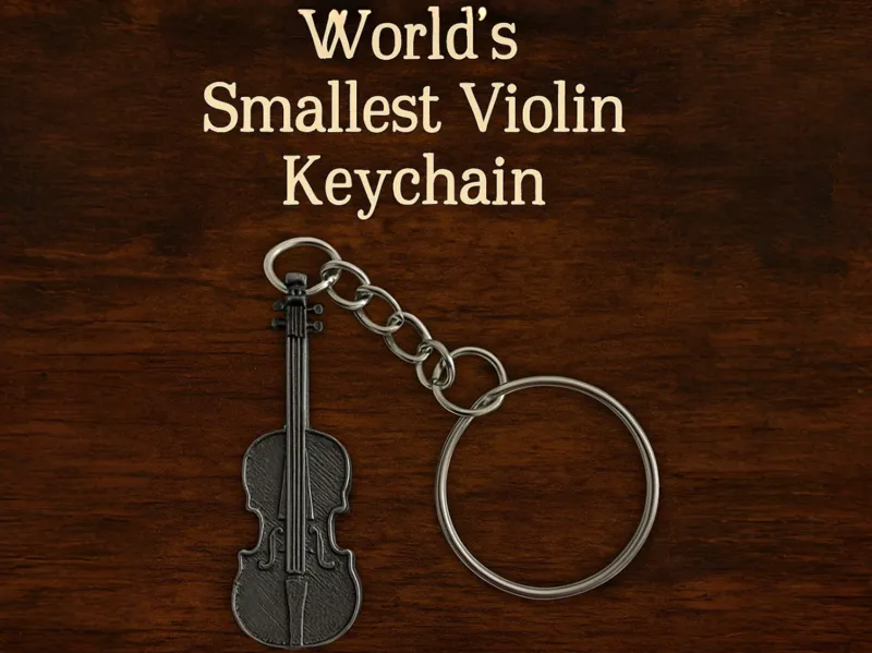 world smallest violin keychain