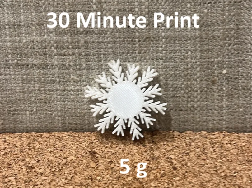 Snowflake Refrigerator Magnet by LEM MakerWorld: Download Free 3D Models