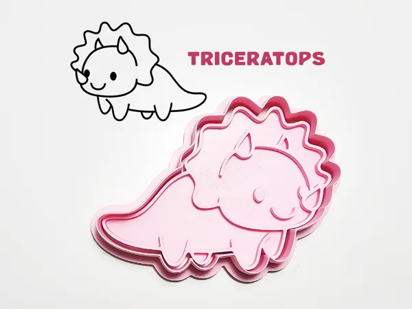 Emporte-pièce tampon tricératops