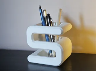 Minimalist S-Curve Pen Holder | Fast 3D Print