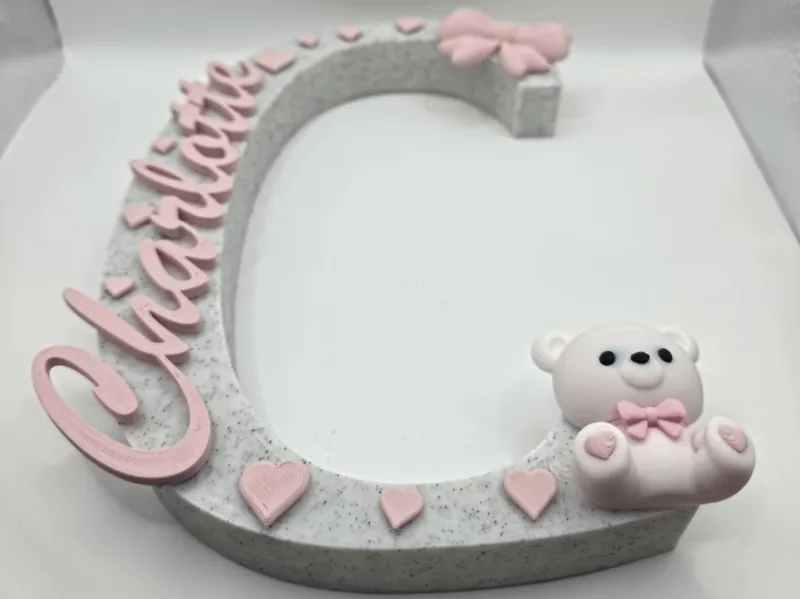 Charlotte 3D letter design Personalised name