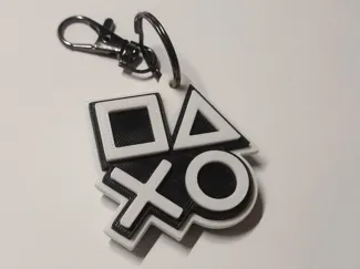 Playstation symbol keychain