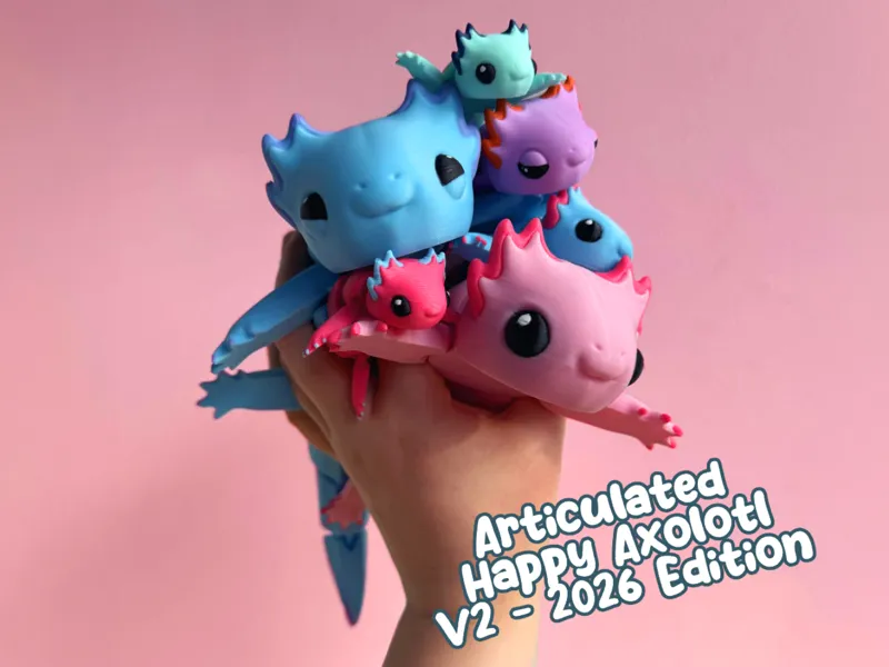 Articulated Happy Axolotl - V2