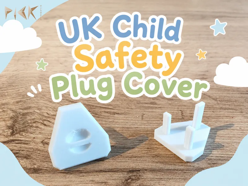 UK Child Safety Plug Cover (3D Printable)