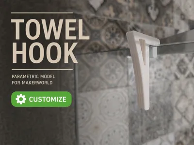 Towel Hook - Parametric Shower Hook