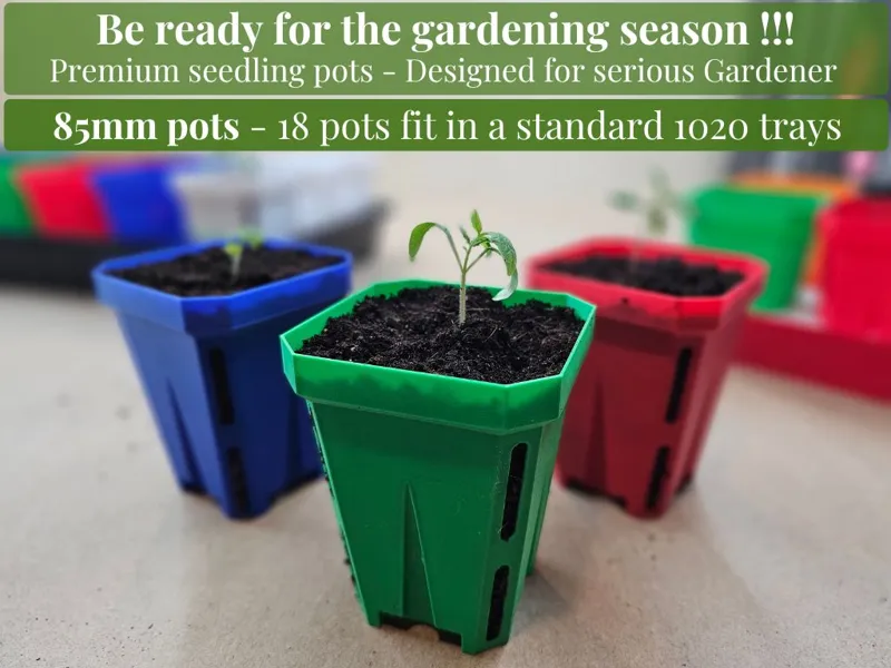 85mm Premium Seedling pots-Fit standard 1020 tray