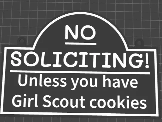 No Soliciting, girl scout cookies only
