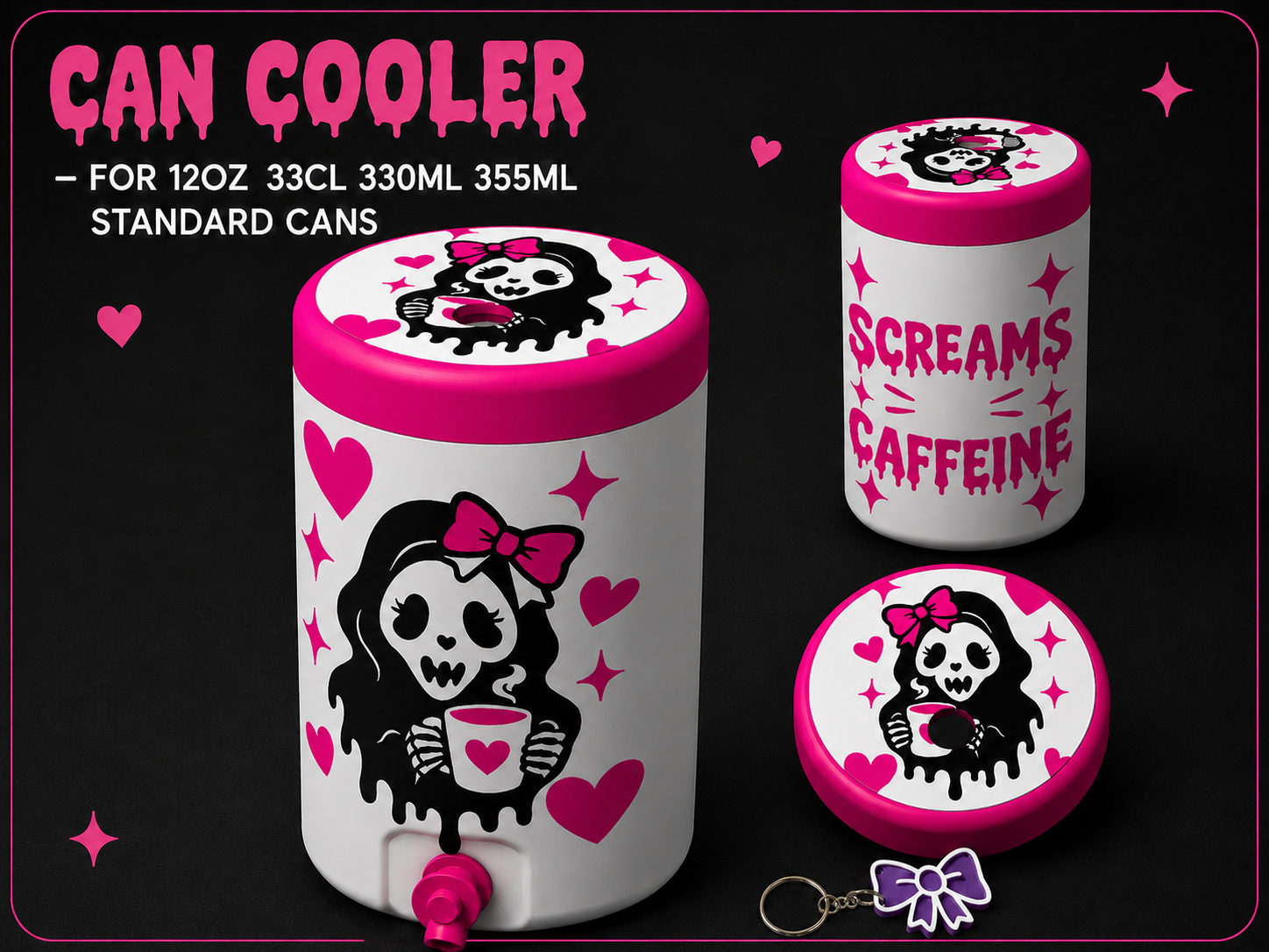 Horror Girlie Can Cooler – 12oz / 330ml / 355ml - 1