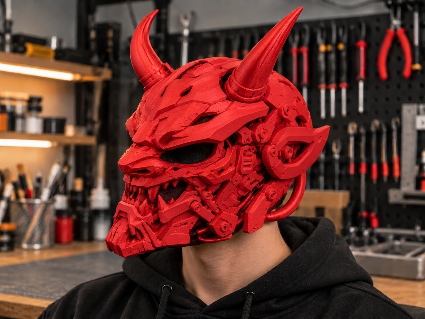 Cyber Oni Demon Mask - 1
