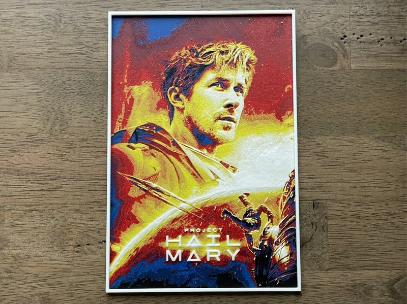 Project Hail Mary (2026) Hueforge Movie Poster