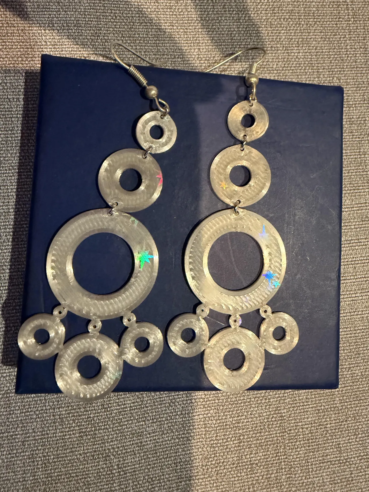 Pendientes Largos 3D Círculos view 2