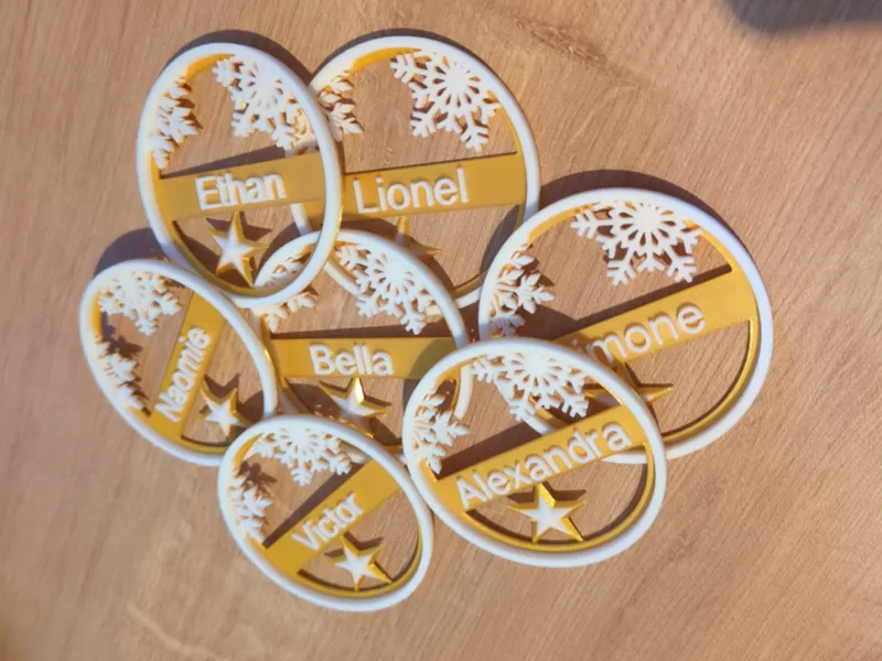 Christmas tags with names