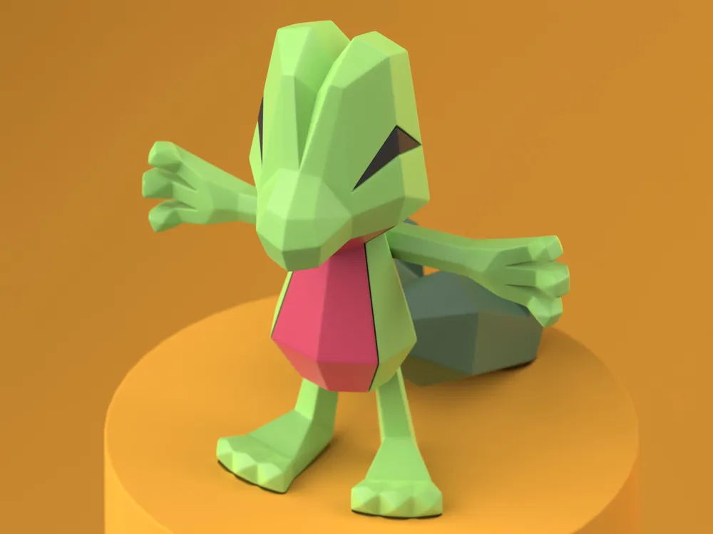 Low-poly Treecko by flowalistikMakerWorld: Download Free 3D Models