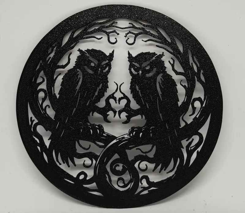 Owl horror ornament AI Generated