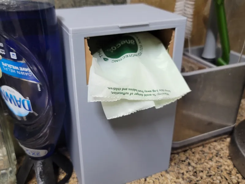 Compost bag holder