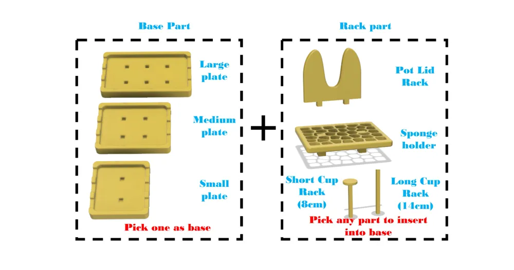 Module Kitchen Countertop Rack System - Free 3D Print Model - MakerWorld