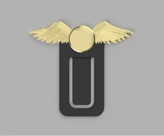 3D Printable Golden Snitch Bookmark
