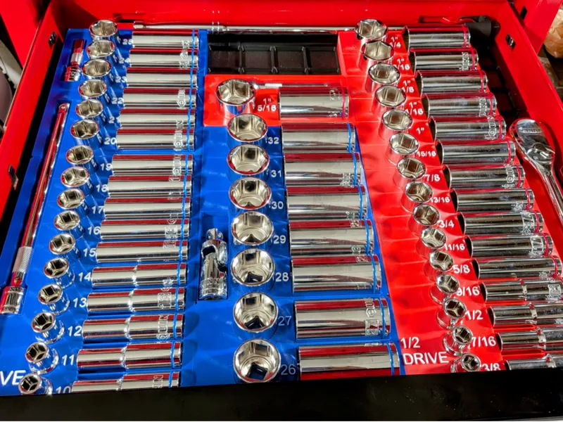 Gridfinity Quinn 1/2"  Master socket trays