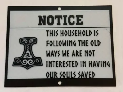 Norse Pagan: No religious cold calling sign