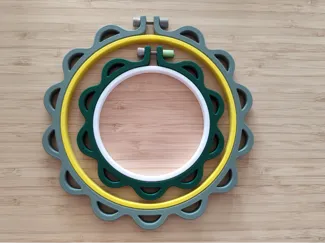 Embroidery Hoop Flower#3 10 and 15cm