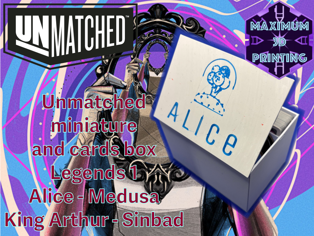 Unmatched box with personalized top cover Legends