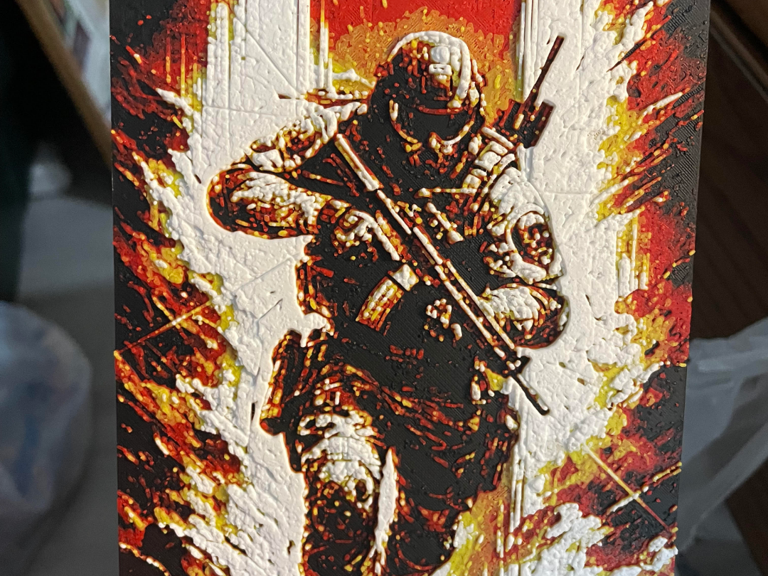 Soldier Running Hueforge 
