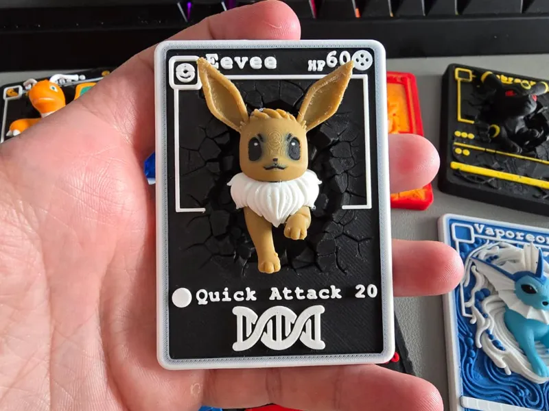 3D Eevee TCG Card