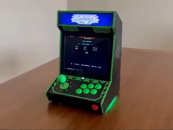 Printed mini arcade machine