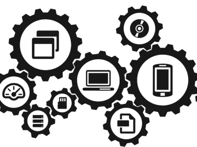 IT Tech Support Gears Wall Art