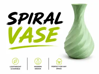 Spiral Vase | Easy to Print | Low Poly