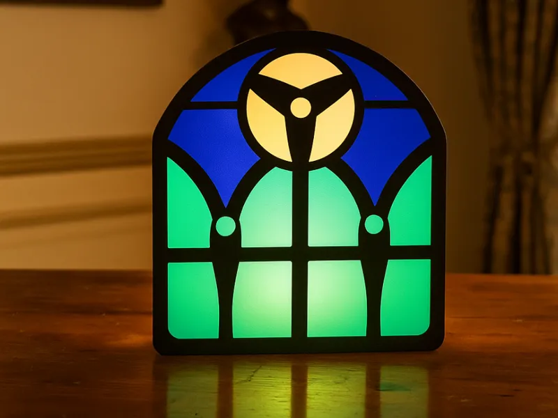 Lampada da Tavolo "Vetrata” – Design Artistico