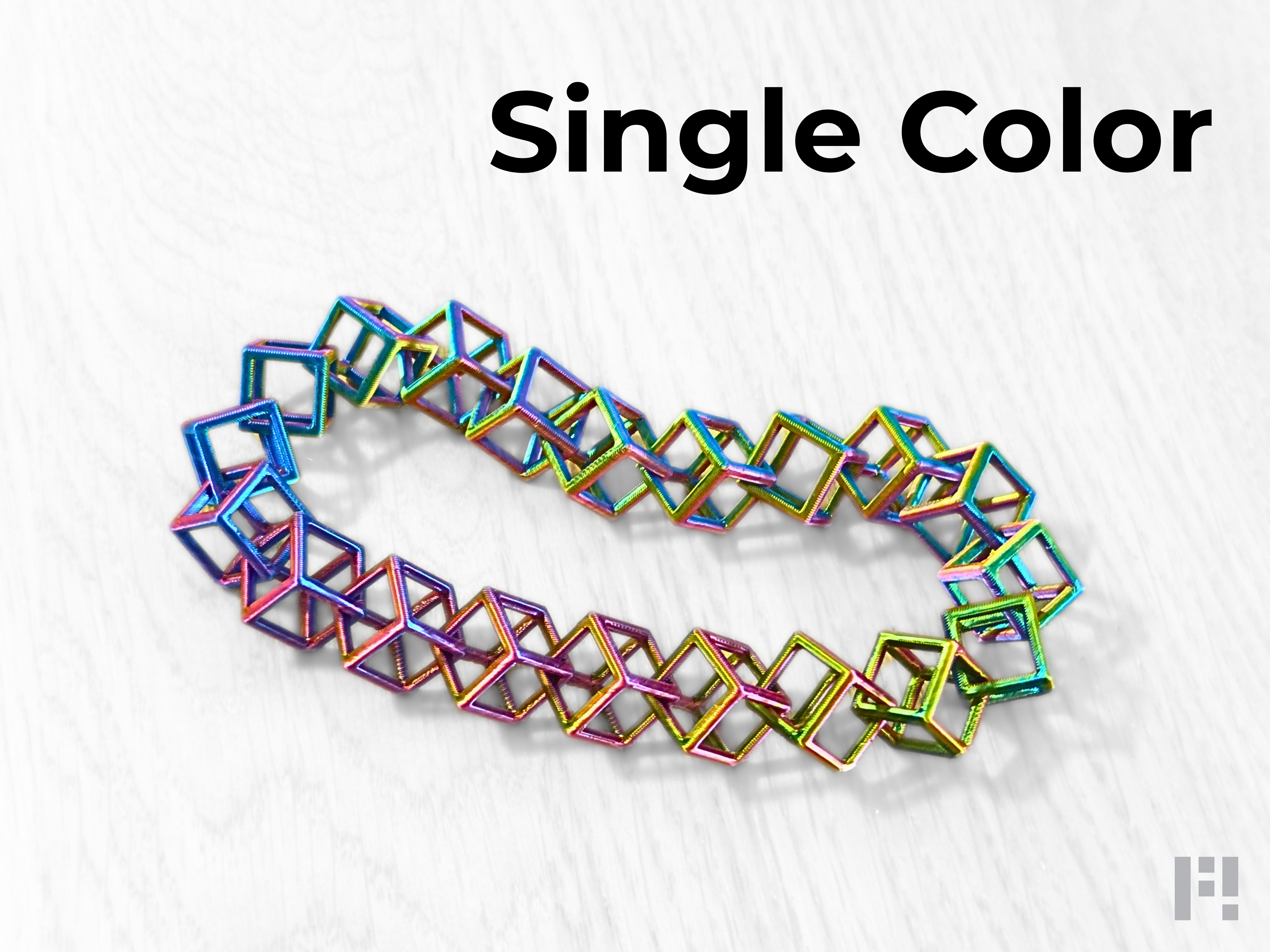 KubeLoop Fidget – Hollow Cube Chain (PIP, no AMS) - 1