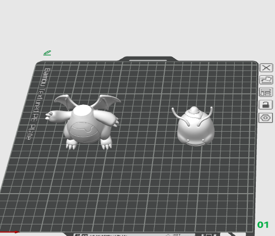 Miniatura 2 do modelo 3D 宝可梦 pokopia百变怪 快龙 ns2游戏 四色半分件